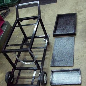 welding cart after painting
