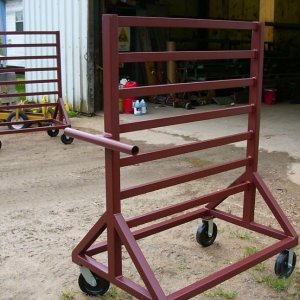 Production Rack for holding small gears. Hooks furnished by someone else.